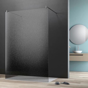 Walk-in-Dusche MAW BY GEO flex A-W002CEG Duschwände Gr. B/H: 135 cm x 200 cm, beidseitig montierbar, mit Antikalk-Versiegelung, grau (silberfarben) Duschen