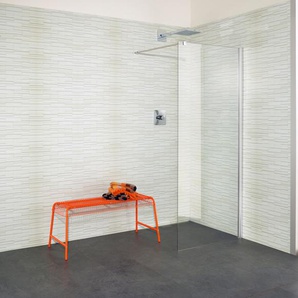 Walk-in-Dusche MAW BY GEO Relax Duschwände Gr. B/H: 100 cm x 192,8 cm, beidseitig montierbar, mit Antikalk-Versiegelung, silberfarben (chromfarben) Duschen Breite 100 cm