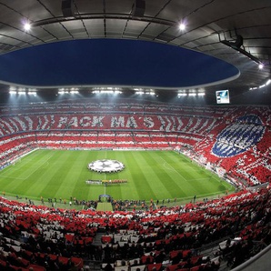 Fototapete WALL-ART Bayern München Stadion Choreo Pack Mas Tapeten Gr. B/L: 4,8 m x 3,5 m, bunt Fototapeten
