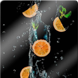 Wall-Art Glasbild Belenko Splashing Lemonade, (Set), Glasposter modern