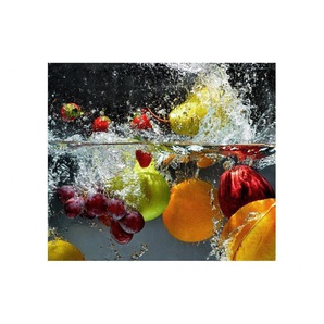 Wall-Art Herd-Abdeckplatte Glasbild Erfrischendes Obst, ESG-Sicherheitsglas, (1 tlg), moderne Schutzplatte