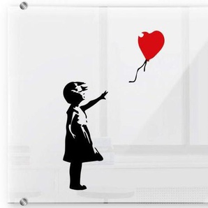 Wall-Art Küchenrückwand Banksy Kunst Roter Luftballon, (1-tlg), Herd Waschbecken Wandschutz