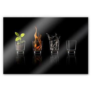 Küchenrückwand WALL-ART Frutos Vargas - Four Elements Spritzschutzwände Gr. B/H: 100 cmx70 cm, bunt Küchenrückwand Küchendekoration Spritzschutzwände