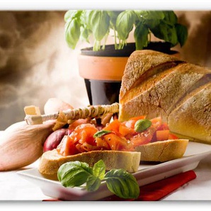 Küchenrückwand WALL-ART Spritzschutz Bruschetta Italiana Spritzschutzwände Gr. B/H: 100 cmx70 cm, bunt Küchenrückwand Küchendekoration Spritzschutzwände