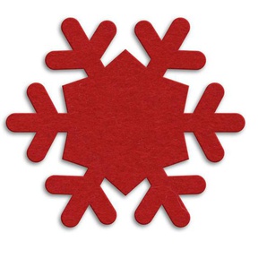 Tischdecke WALL-ART Runde Filzdecke Schneeflocken Tischdecken Gr. B: 99 cm, 1 St., rot Weihnachtsbaumdecke Weihnachtsbaumdecken Tischdecken