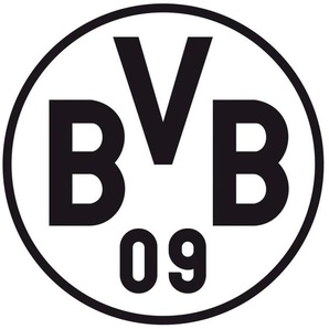 Wandtattoo WALL-ART BVB Borussia Schriftzug mit Logo Wandtattoos Gr. B/H/T: 30 cm x 30 cm x 0,1 cm, schwarz Bundesliga-Fanshop Wandtattoos