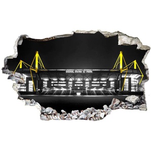 Wandtattoo WALL-ART BVB Signal Iduna Park bei Nacht Wandtattoos Gr. B/H/T: 80 cm x 49 cm x 0,1 cm, bunt (mehrfarbig) Bundesliga-Fanshop