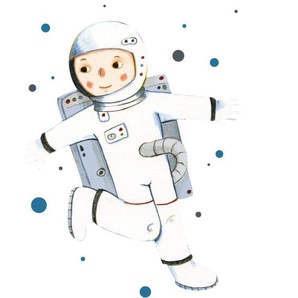 Wall-Art Wandtattoo Fliegender Astronaut Junge (1 St), selbstklebend, entfernbar