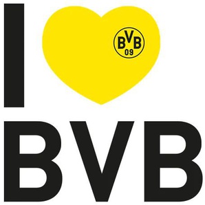 Wandtattoo WALL-ART Fußball I love BVB Wandtattoos Gr. B/H/T: 120 cm x 120 cm x 0,1 cm, bunt (mehrfarbig) Wandtattoo Wandtattoos Fußball