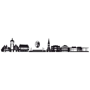 Wall-Art Wandtattoo Fußball SC Freiburg Skyline + Logo (1 St), selbstklebend, entfernbar