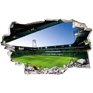 Wandtattoo WALL-ART Fußball Werder Bremen Logo Wandtattoos Gr. B/H/T: 120 cm x 73 cm x 0,1 cm, bunt Bundesliga-Fanshop Wandtattoos