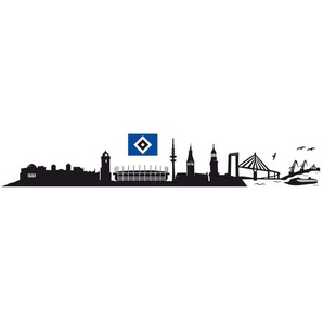 Wandtattoo WALL-ART Hamburger SV Skyline Logo Hsv Wandtattoos Gr. B/H/T: 200 cm x 31 cm x 0,1 cm, bunt Bundesliga-Fanshop