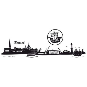 Wall-Art Wandtattoo Hansa Rostock Skyline + Logo (Set, 1 St), selbstklebend, entfernbar