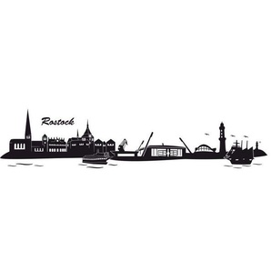 Wall-Art Wandtattoo Hansa Rostock Skyline mit Logo (1 St), selbstklebend, entfernbar