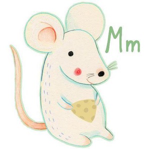 Wall-Art Wandtattoo Maus Mouse Buchstabe M (1 St), selbstklebend, entfernbar