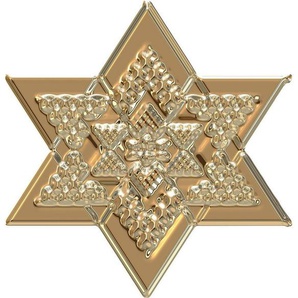 Wall-Art Wandtattoo Metallic Star Goldoptik Stern, selbstklebend, entfernbar