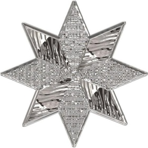 Wall-Art Wandtattoo Metallic Star Silber Stern, selbstklebend, entfernbar
