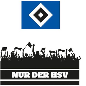 Wall-Art Wandtattoo Nur der HSV Fans und Logo (1 St), selbstklebend, entfernbar