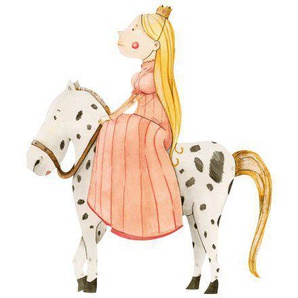 Wall-Art Wandtattoo Pferd und Prinzessin unterwegs (1 St), selbstklebend, entfernbar