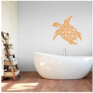 Wall-Art Wandtattoo Badezimmer Schildkröte, selbstklebend, entfernbar