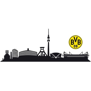 Wall-Art Wandtattoo BVB Skyline mit Logo Fußball Sticker, selbstklebend, entfernbar