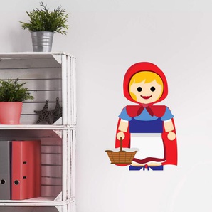 Wandtattoo WALL-ART Spielfigur - Rotkäppchen Wandtattoos Gr. B/H/T: 100 cm x 147 cm x 0,1 cm, bunt Kinder Wandtattoo Wandtattoos