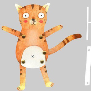 Wall-Art Wandtattoo Teddy Tiger Katze Hug me (1 St), selbstklebend, entfernbar