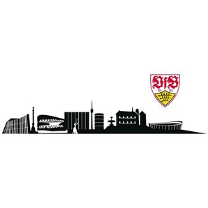 Wall-Art Wandtattoo VfB Stuttgart Skyline mit Logo (1 St), selbstklebend, entfernbar
