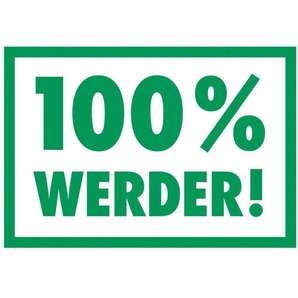 Wandtattoo WALL-ART Werder Bremen 100% Wandtattoos Gr. B/H/T: 140 cm x 96 cm x 0,1 cm, -, grün Wandtattoos Wandsticker