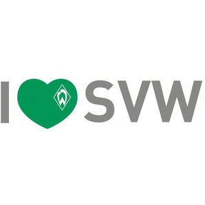Wandtattoo WALL-ART Werder Bremen I Love SVW Wandtattoos Gr. B/H/T: 100 cm x 24 cm x 0,1 cm, bunt (mehrfarbig) Bundesliga-Fanshop