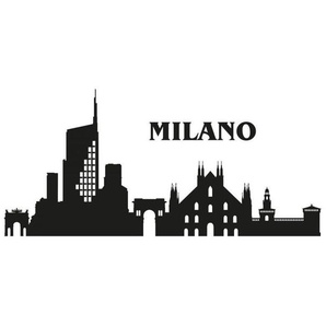 Wall-Art Wandtattoo XXL Stadt Skyline Milano 120cm (1 St), selbstklebend, entfernbar