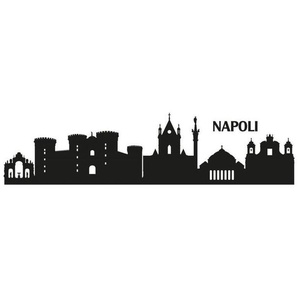 Wall-Art Wandtattoo XXL Stadt Skyline Napoli 120cm (1 St), selbstklebend, entfernbar