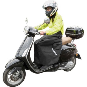 WALSER Fahrradschutzhülle Nässeschutz Planen für Roller- und Mopedfahrer, universal Beinschutz Moped Regenschutz Gr. L: 150 cm universal, schwarz Fahrradschutzhüllen