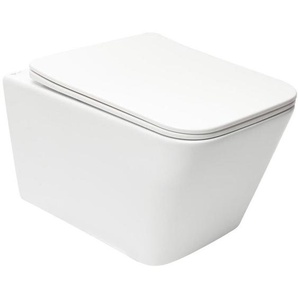 Swiss Aqua Technologies - Wand-WC Infinitio ohne Flansch Design, unsichtbare Befestigungen + Softclose-Sitz (SquareInfinitio)