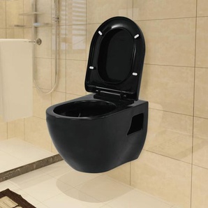 Wand-WC Keramik Schwarz Vidaxl 646761