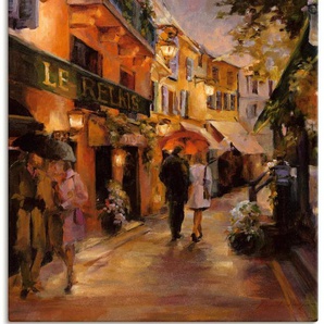 Wandbild ARTLAND Abend in Paris II Bilder Gr. B/H: 90 cm x 120 cm, Leinwandbild Frankreich Hochformat, 1 St., rot Kunstdrucke als Leinwandbild, Wandaufkleber oder Poster in versch. Größen