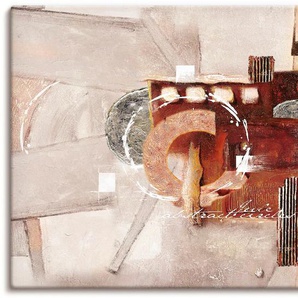 Wandbild ARTLAND Abstrakte Kreise Bilder Gr. B/H: 150 cm x 75 cm, Leinwandbild Gegenstandslos, 1 St., braun Kunstdrucke