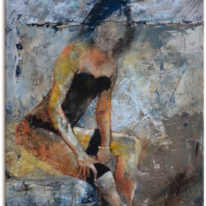 Wandbild ARTLAND Ausgezogen Bilder Gr. B/H: 90 cm x 120 cm, Leinwandbild Frau Hochformat, 1 St., grau Kunstdrucke als Alubild, Leinwandbild, Wandaufkleber oder Poster in versch. Größen