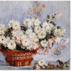 Wandbild ARTLAND Chrysanthemen. 1878 Bilder Gr. B/H: 120 cm x 90 cm, Leinwandbild Arrangements, 1 St., grau Kunstdrucke als Leinwandbild, Wandaufkleber oder Poster in versch. Größen