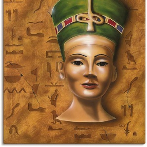 Wandbild ARTLAND Cleopatra Bilder Gr. B/H: 90 cm x 120 cm, Leinwandbild Menschen, 1 St., goldfarben Kunstdrucke als Alubild, Leinwandbild, Wandaufkleber oder Poster in versch. Größen
