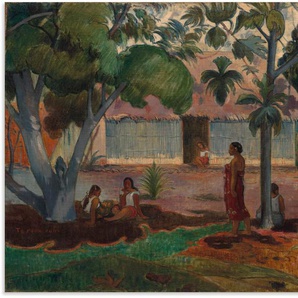 Wandbild ARTLAND Der große Baum. 1891 Bilder Gr. B/H: 120 cm x 90 cm, Alu-Dibond-Druck Bilder von Frauen Querformat, 1 St., rot Kunstdrucke als Alubild, Leinwandbild, Wandaufkleber oder Poster in versch. Größen