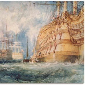 Wandbild ARTLAND Die Ausrüstung eines Kriegsschiffes Bilder Gr. B/H: 120 cm x 90 cm, Leinwandbild Boote & Schiffe, 1 St., grau Kunstdrucke als Leinwandbild, Wandaufkleber oder Poster in versch. Größen