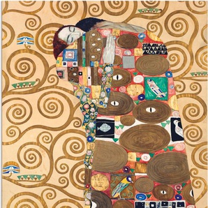 Wandbild ARTLAND Erfüllung Werkvorlage zum Stocletfries. Bilder Gr. B/H: 80 cm x 120 cm, Alu-Dibond-Druck Paar, 1 St., goldfarben Kunstdrucke als Alubild, Leinwandbild, Wandaufkleber oder Poster in versch. Größen
