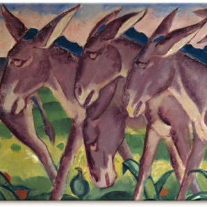 Wandbild ARTLAND Eselsfries. 1911 Bilder Gr. B/H: 150 cm x 75 cm, Leinwandbild Haustiere, 1 St., grau Kunstdrucke als Alubild, Leinwandbild, Wandaufkleber oder Poster in versch. Größen