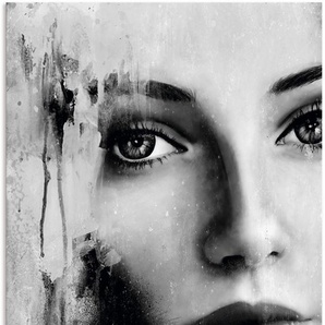 Wandbild ARTLAND Face down Bilder Gr. B/H: 90 cm x 130 cm, Alu-Dibond-Druck Portrait Hochformat, 1 St., grau Kunstdrucke als Alubild, Leinwandbild, Wandaufkleber oder Poster in versch. Größen
