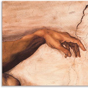 Wandbild ARTLAND Hände Bilder Gr. B/H: 150 cm x 75 cm, Alu-Dibond-Druck Religion, 1 St., beige (naturfarben) Kunstdrucke