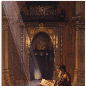 Wandbild ARTLAND In der Moschee. Bilder Gr. B/H: 90 cm x 120 cm, Leinwandbild Religion, 1 St., braun Kunstdrucke