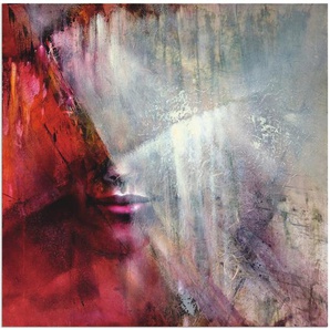 Wandbild ARTLAND Julia Bilder Gr. B/H: 100 cm x 100 cm, Alu-Dibond-Druck Frau quadratisch, 1 St., rot Kunstdrucke als Alubild, Leinwandbild, Wandaufkleber oder Poster in versch. Größen