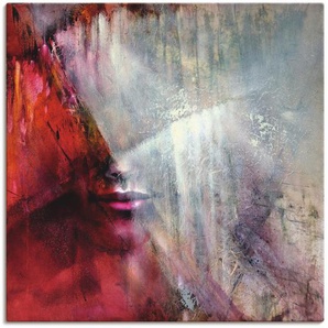 Wandbild ARTLAND Julia Bilder Gr. B/H: 100 cm x 100 cm, Leinwandbild Frau quadratisch, 1 St., rot Kunstdrucke als Alubild, Leinwandbild, Wandaufkleber oder Poster in versch. Größen
