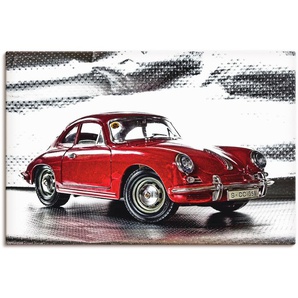Wandbild ARTLAND Klassiker - Der Porsche 356 Bilder Gr. B/H: 120 cm x 80 cm, Leinwandbild Auto Querformat, 1 St., rot Kunstdrucke als Alubild, Leinwandbild, Wandaufkleber oder Poster in versch. Größen